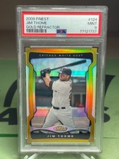 2009 Topps Finest Jim Thome Gold Refractor /50 PSA 9 - Chicago White Sox
