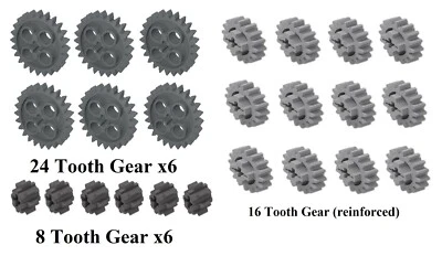 ☀️LEGO NEW 24pc Technic Gear SET Mindstorms nxt robot rcx lot pack hobby  - Image 1 of 4