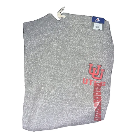 NWT Men s CHAMPION Grey Heather UTAH UTES Sweat Pants Size XL Cover