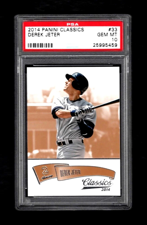2014 Panini Classics #33 DEREK JETER HOF NY Yankees SP POP 17 PSA 10 GEM MINT - Image 1 of 2