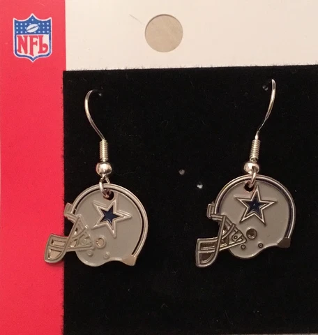 Dallas Cowboys Helmet Logo J Hook Earrings  NEW Cover