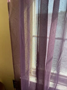 Sheer Window Curtain 84-Inch Rod Pocket Single Panel Output Sz 58”Wx84” Long - Picture 1 of 9