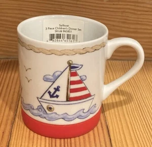 Lenox Barca a Vela Set Pranzo Bambini Tazza Porcellana SOLO Silicone Base Antiscivolo - Foto 1 di 11