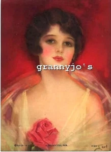 Litografía de niña de arte calendario 1929, DELICIOSO DEB, por Earl Christy - Imagen 1 de 8