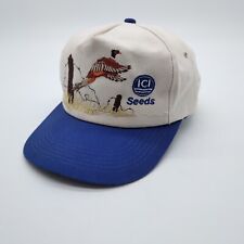 Vintage ICI SEEDS K- Products White Farmers Baseball Cap Hat Adjustable Snapback