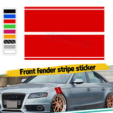 11x 23 inches Side Fender Hash Mark Bars Vinyl Racing Stripes Decals Universal