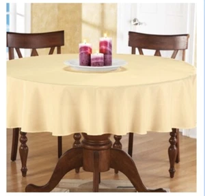 Easter Yellow Pastel 70 in Round Table Cloth (col) J19 - Picture 1 of 1