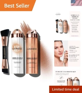 Hydrating Airbrush Starter Kit - Silk Foundation, Primer & Buffing Brush, Deep - Picture 1 of 9