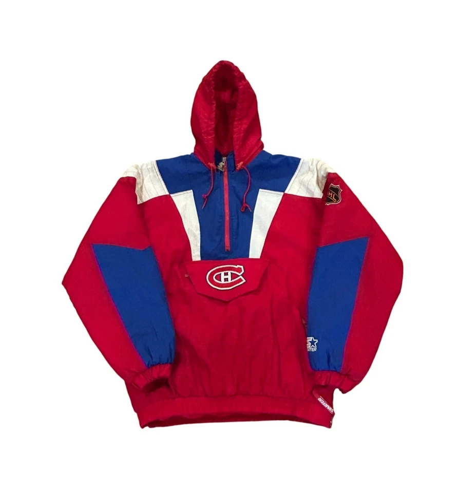 Chaqueta Pullover Puffer Roja XL De Colección Años 90 Starter Montreal Canadiens NHL Para Hombre Foto 1 de 4