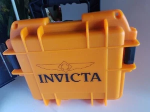 Invicta 3 Reloj Ranura Naranja Plástico Duro Estuche de Buceo Nuevo para Coleccionistas - Imagen 1 de 6
