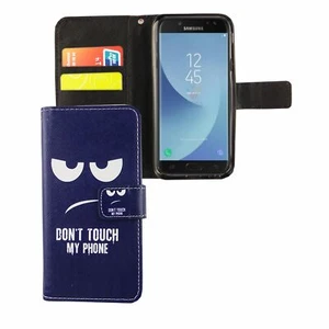 Handyhülle für Samsung Galaxy J3 (2017) Schutztasche Wallet Cover 360 Case Blau - Foto 1 di 6