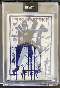 Topps Project 2020 #93 Derek Jeter By Gregory Siff With Box In Hand HOF Yankees - Picture 1 of 3