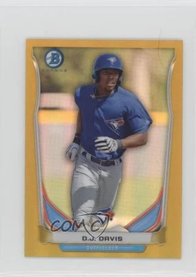 2014 Bowman Scout Top 5 Prospects Mini Chrome Refractors Gold /25 DJ Davis - Image 1 of 2