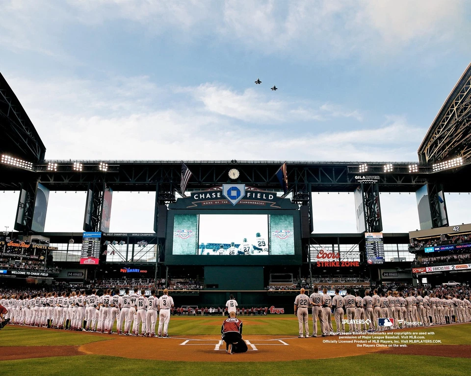 Chase Field Arizona Diamondbacks UnSigned National Anthem From Home Plate Photo - Image 1 of 1