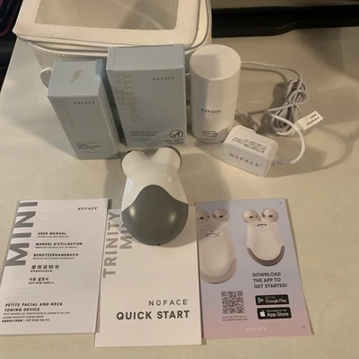 NuFace Trinity Mini Facial Toning Device With Charger And Product Read Ad - Image 1 of 4
