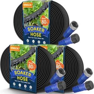 150FT Thickened Flat Soaker Hose, Heavy Duty Double Layer Watering Hoses, Sav... - Picture 1 of 6