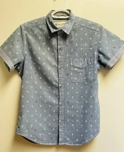 Camicia uomo Università di Oxford ancore nautiche maniche corte S/M - Foto 1 di 8