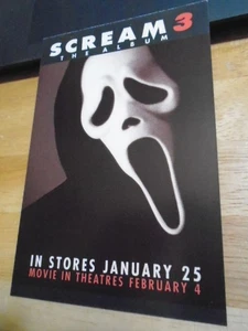 SELTENE PROMO Scream 3 Soundtrack POSTKARTE Slipknot SYSTEM EINES DOWN Incubus Dope! - Bild 1 von 2