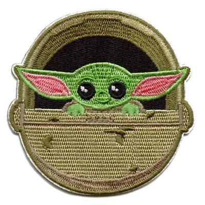 Star Wars The Mandalorian Grogu Baby Yoda The Child Iron On Patch - Image 1 of 4