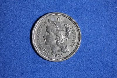 Estate Find 1881 - Three Cent #K57121 - Image 1 of 2