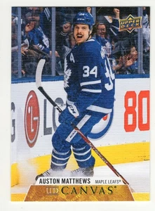 2020-21 Upper Deck Auston Matthews UD Canvas Card C75 Toronto Maple Leafs - Picture 1 of 2