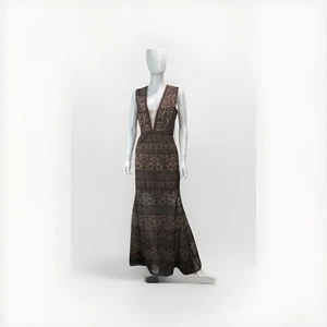 bcbg maxazria maxi dress 12 NWT Lace Like Detal Long Evening Formal Dress - Picture 1 of 8