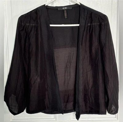 Blazer ligero semi transparente negro talla 4 usado en excelente estado BCBG Paris Foto 1 de 4