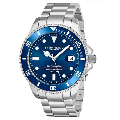 Stuhrling 883 02 Depthmaster Automatic Diver Stainless Steel Mens Watch - Image 1 of 4