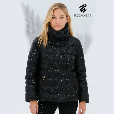 NWOT RocaWear Black Sequin Women’s Puffer Jacket, XL  - Image 1 of 4