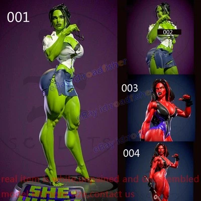 Red She-Hulk 1/8 1/6 1/3 Model Kit Unpainted Unassembled 3D Print 4 Ver. NSFW GK - Image 1 of 4