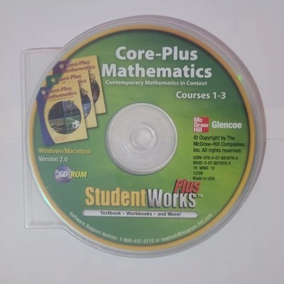 Core-Plus Mathematics Student Works Plus CD-Rom Course 1 2 & 3 Edition Core Plus - Image 1 of 2