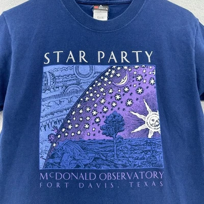 Camisa Azul Y2K Star Party McDonald Observatory Fort Davis Texas Niños S Artística De Colección Foto 1 de 4