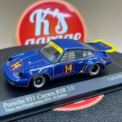 MINICHAMPS 1/43 Porsche 911 RSR 3.0 Trans Am Series 1974 Al Holbert 14 430746914 - Image 1 of 4