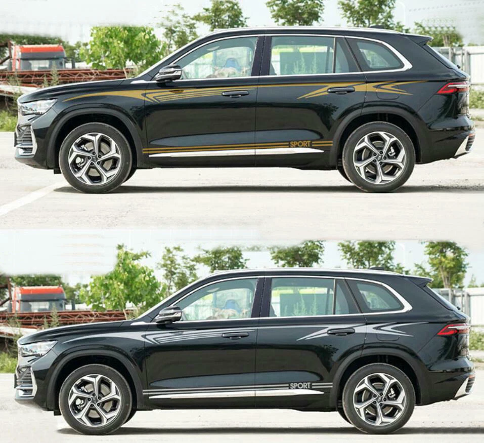 For Honda CRV Car Stickers Side Skirt Stripes Vinyl Wraps 2 X Waist Line Decal - Image 1 of 4