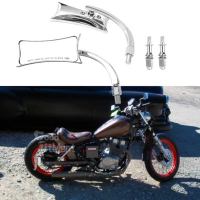 For Honda Rebel 250 CMX250C Motorcycle Irregular Rear View Side Mirrors Chrome Foto 1 de 4