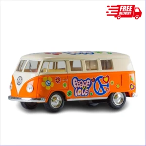 KINSMART Volkswagen 1962 Classic Peace Love Toy Collection 1:32 Van Car no Box - Picture 1 of 6