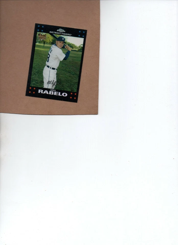 mike rabelo rc detroit tigers card 2007 307 topps chrome refractor - Image 1 of 1