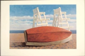 Joseph REBOLI: Litografía grande corta junto al mar 30"x20" BARCO - Imagen 1 de 3