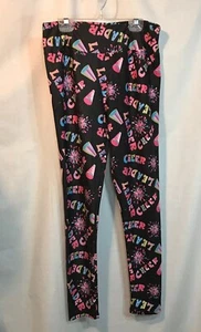 Charlies Project Girls Cheerleader Print Leggings One Size Eco Friendly Dye Pink - Picture 1 of 8