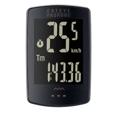 CatEye Padrone Stealth Wireless Cycle Computer, Easy-to-Read Inverted LCD Screen - Image 1 of 2