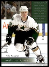 2001-02 Upper Deck Honor Roll Niko Kapanen Rookie 0977/1499 Dallas Stars #70