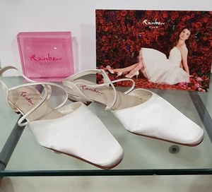Rainbow Club Wedding Shoes Gaby UK 1 Ivory Satin -Ex Display Stock Sd11 - Picture 1 of 11