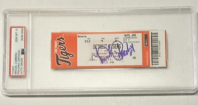 Miguel Cabrera Autograph Signed 3,000 Hit Game Ticket 4/23/22 - PSA 10 Autograph - Image 1 of 2