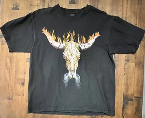 Vintage WWF 2001 The Rock Flaming Bull t shirt - Picture 1 of 5