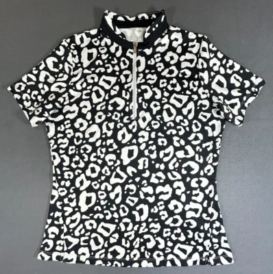 TAIL Women's Golf Top 1/4 Zip  Animal Print Shirt  Tennis Athletic Size Small  - Image 1 of 4