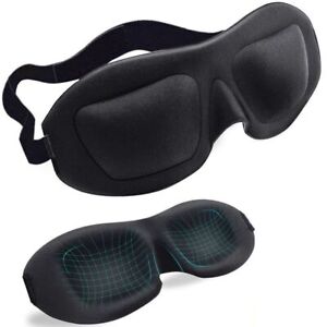 Couverture oculaire éponge douce sommeil 3D mousse à mémoire de forme rembourrée voyage sommeil bandeau