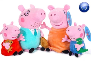 PELUCHE PEPPA PIG Y FAMILIA PACK x4 LOTE NIÑO NIÑA BEBE REGALO MUÑECO JUGUETE - Imagen 1 de 8