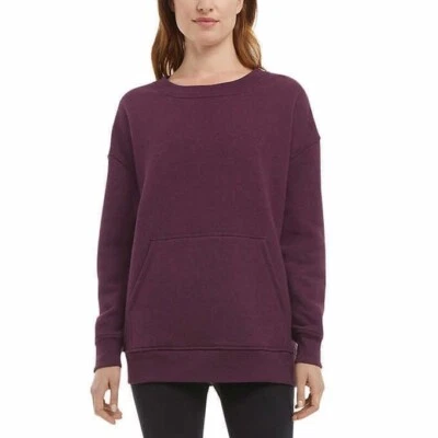 Danskin Women's Crewneck Fleece Sweatshirt Italian Plum Size M NEW WITH TAGS - Image 1 of 4