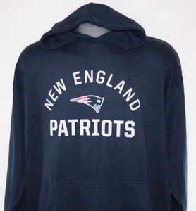 Mens NFL Team Apparel New England Patriots Navy Blue Printed Pullover Hoodie - Picture 1 of 2