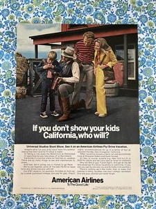 Vintage 1973 American Airlines Print Ad Show Your Kids California - Picture 1 of 7